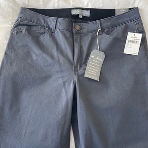 NWT Wit & Wisdom size 12 Absolution High Rise Ankle skimmer capris Dark Gray